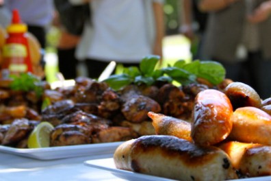 a plate of food on a table