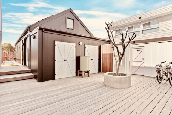 a large white building