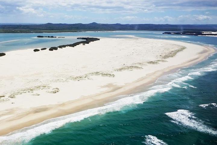 a body of water next to the ocean